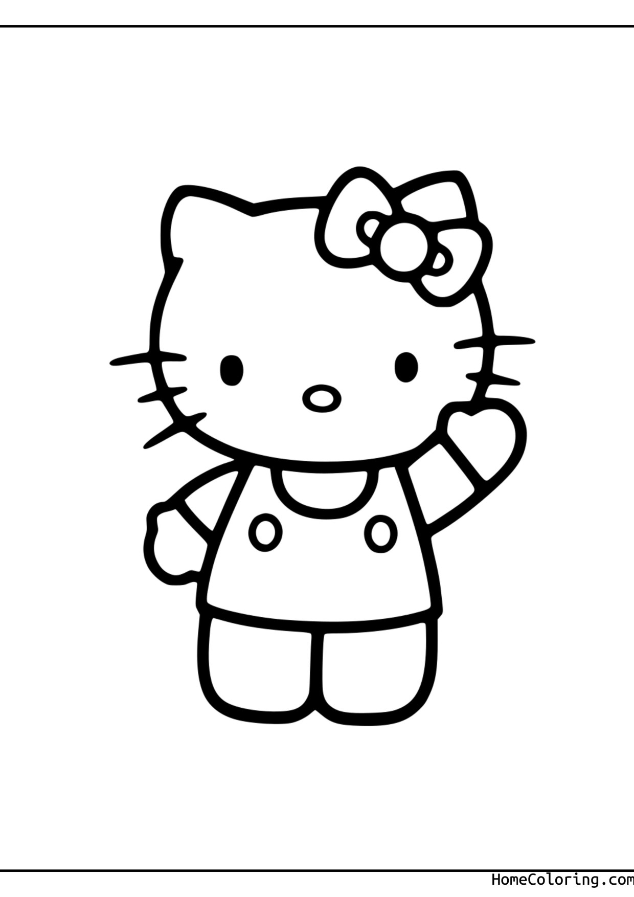 Kolorowanka: Hello Kitty ze swoimi przyjaciółmi.