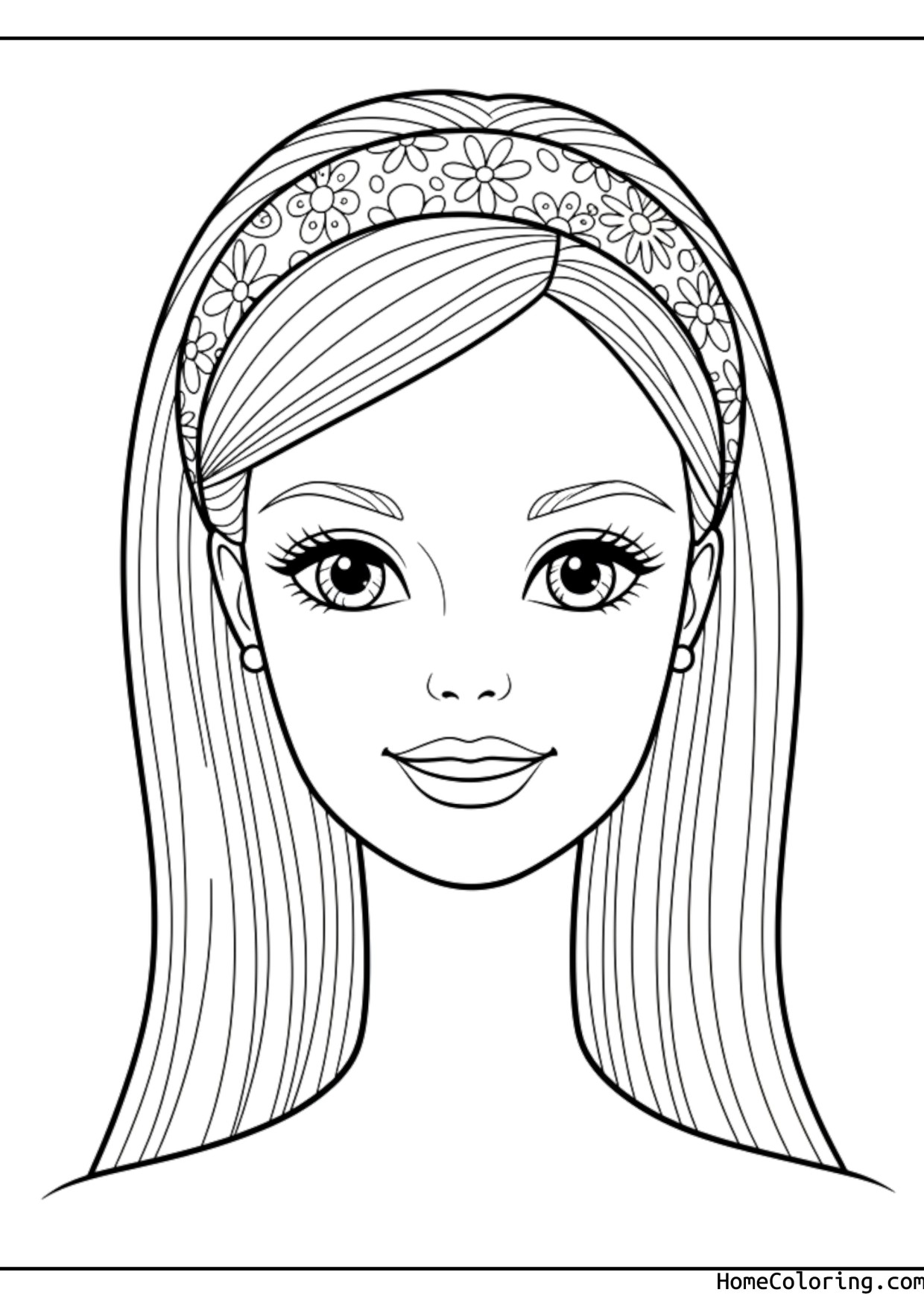 Coloring page: Barbie holding a big coloring book.