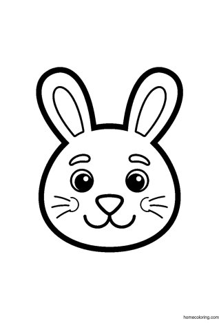 Coloring page: Bunny Face.