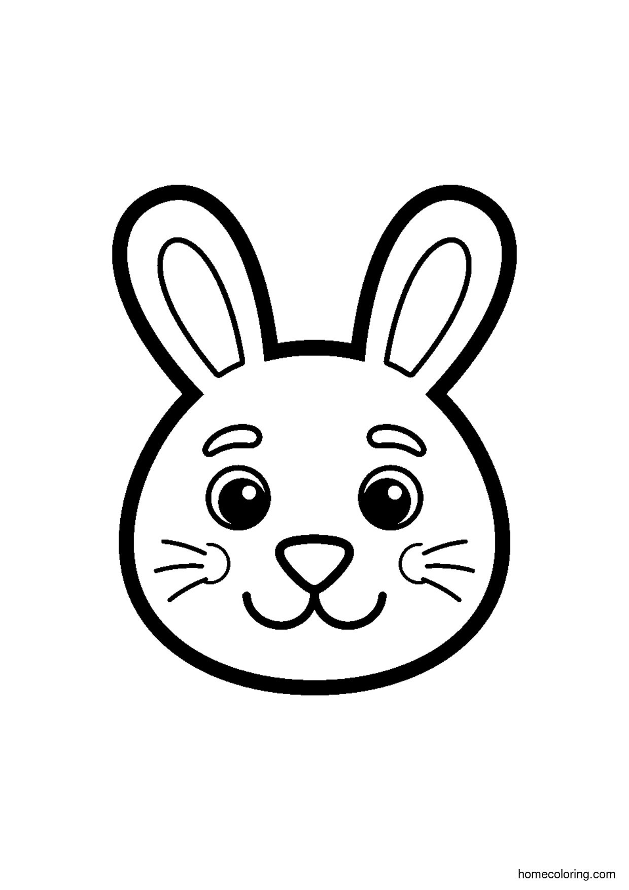 Coloring page: Bunny Face.