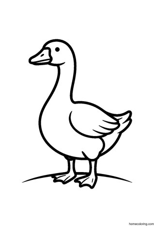 Coloring page: Standing Goose.