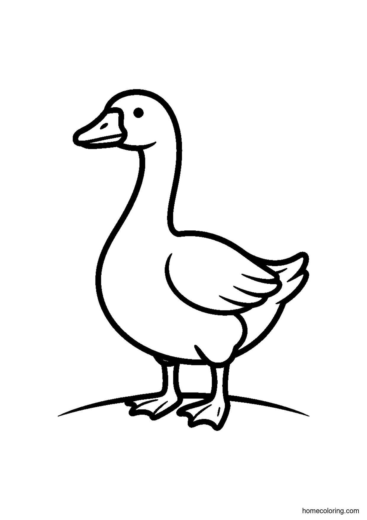Coloring page: Standing Goose.