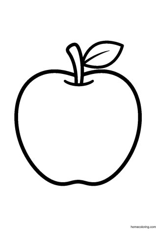 Coloring page: Apple.