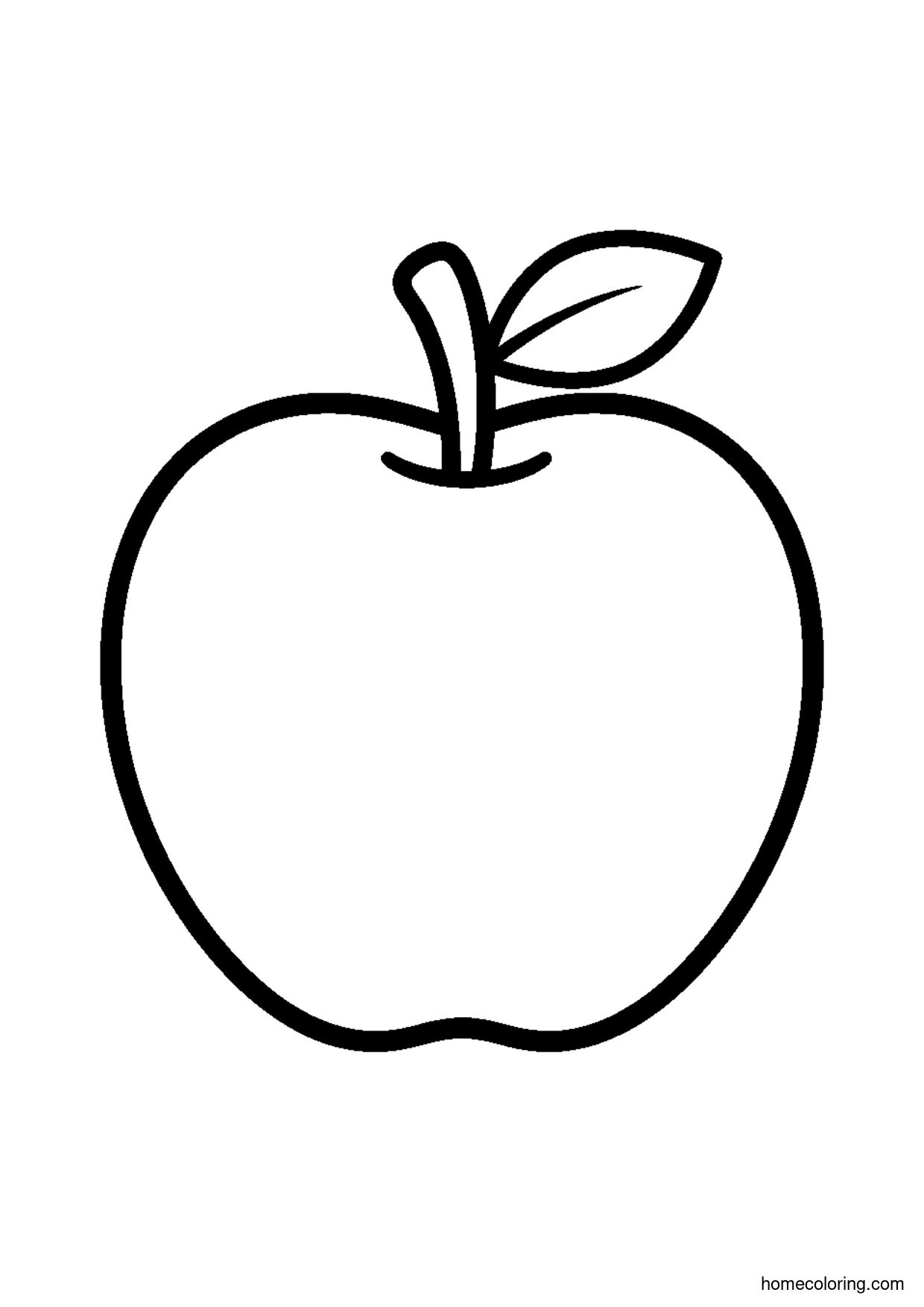 Coloring page: Apple.