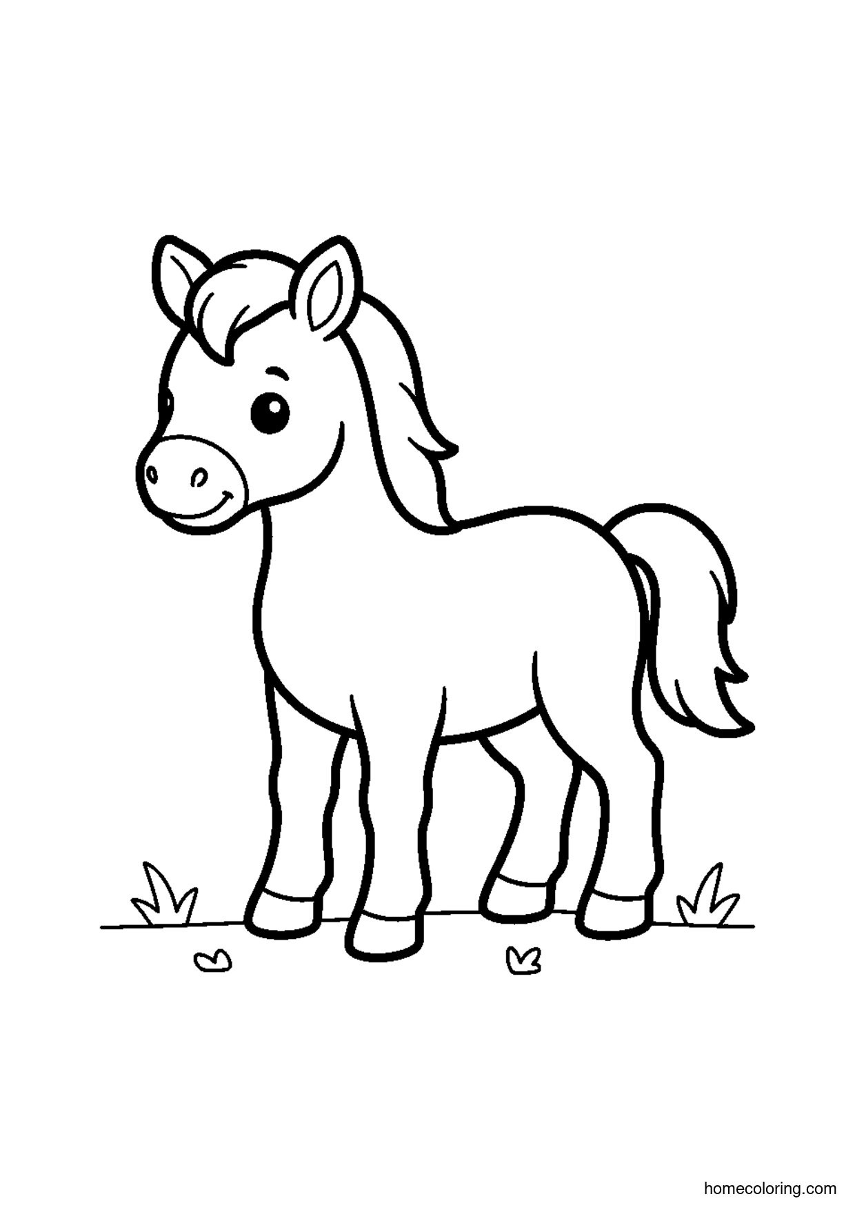 Coloring page: Baby Foal.