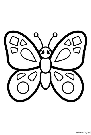 Coloring page: Butterfly.