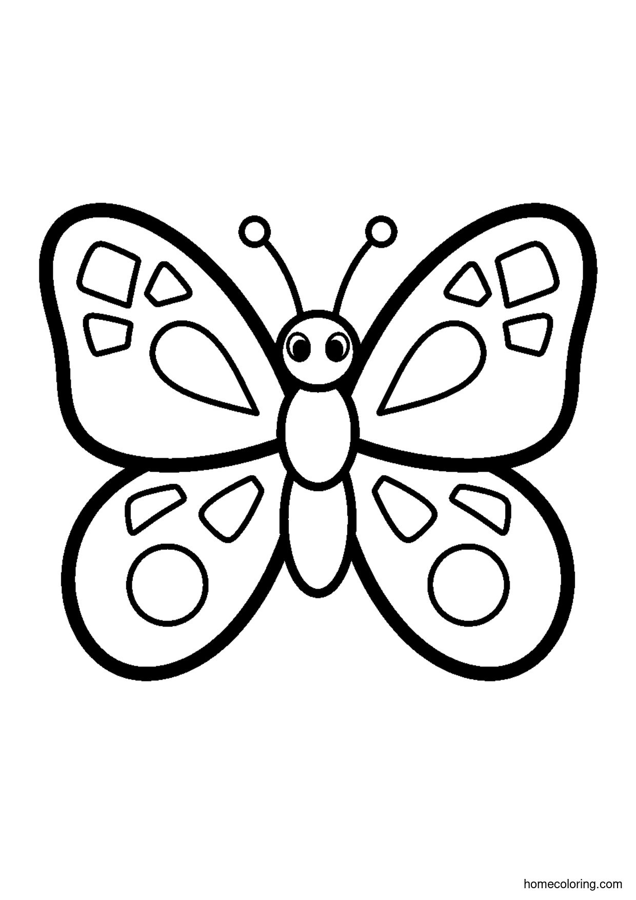 Coloring page: Butterfly.
