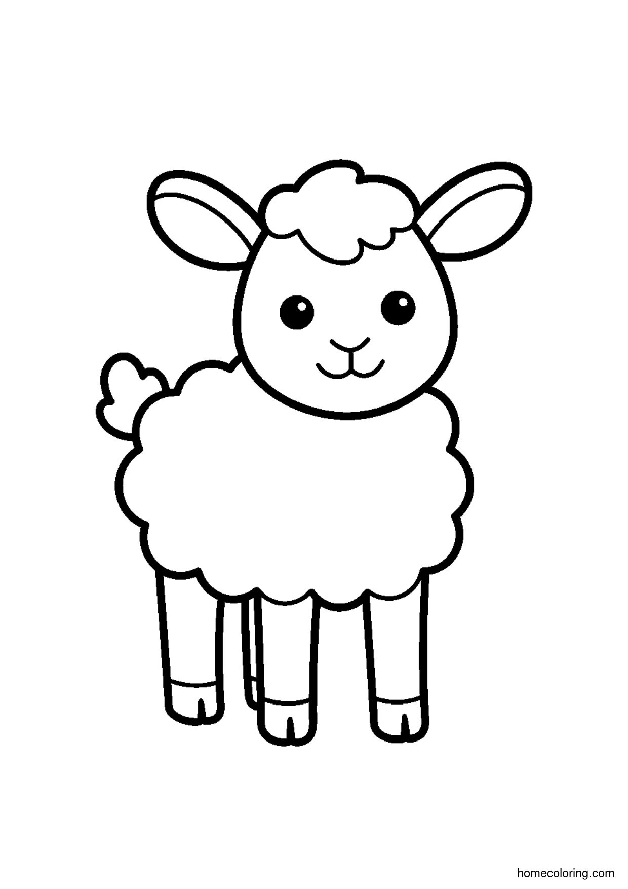 Coloring page: Little Lamb.