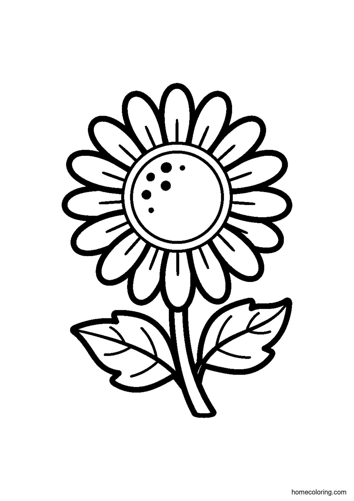Coloring page: Sunflower.