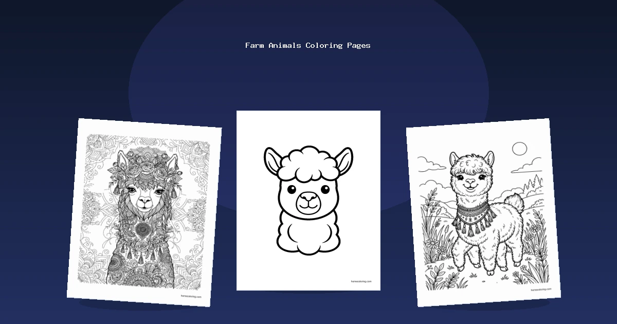 Free Farm Animal Coloring Pages