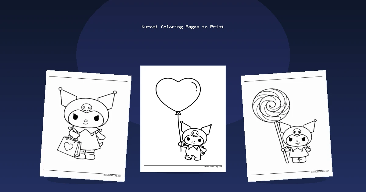 Kuromi Coloring Pages to Print